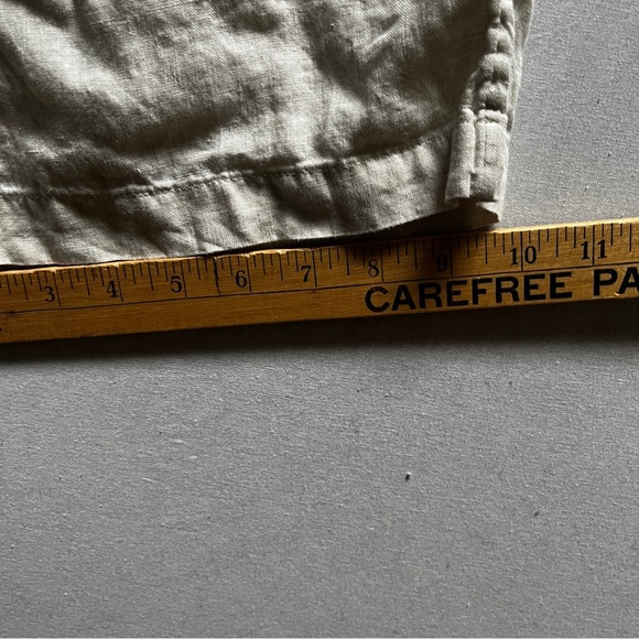 H&M Women’s Cream Linen wide leg Pants Sz 14 - Picture 8 of 9